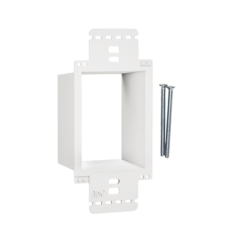BWP 1 Pack Electrical Outlet Box Extender 1 Gang - Electrical Box Extender with 2 Screws -Single Gang Box Extender Outlet - Image 1